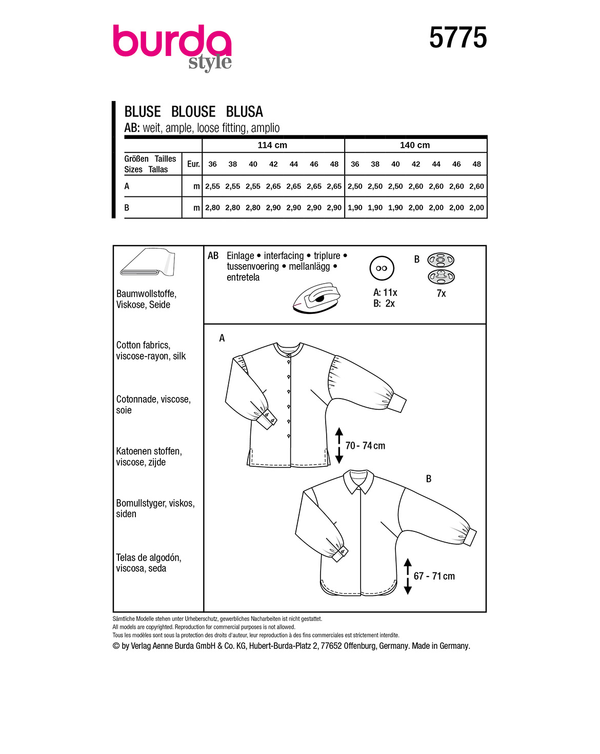 burda Schnittmuster 5775 – Bild 3