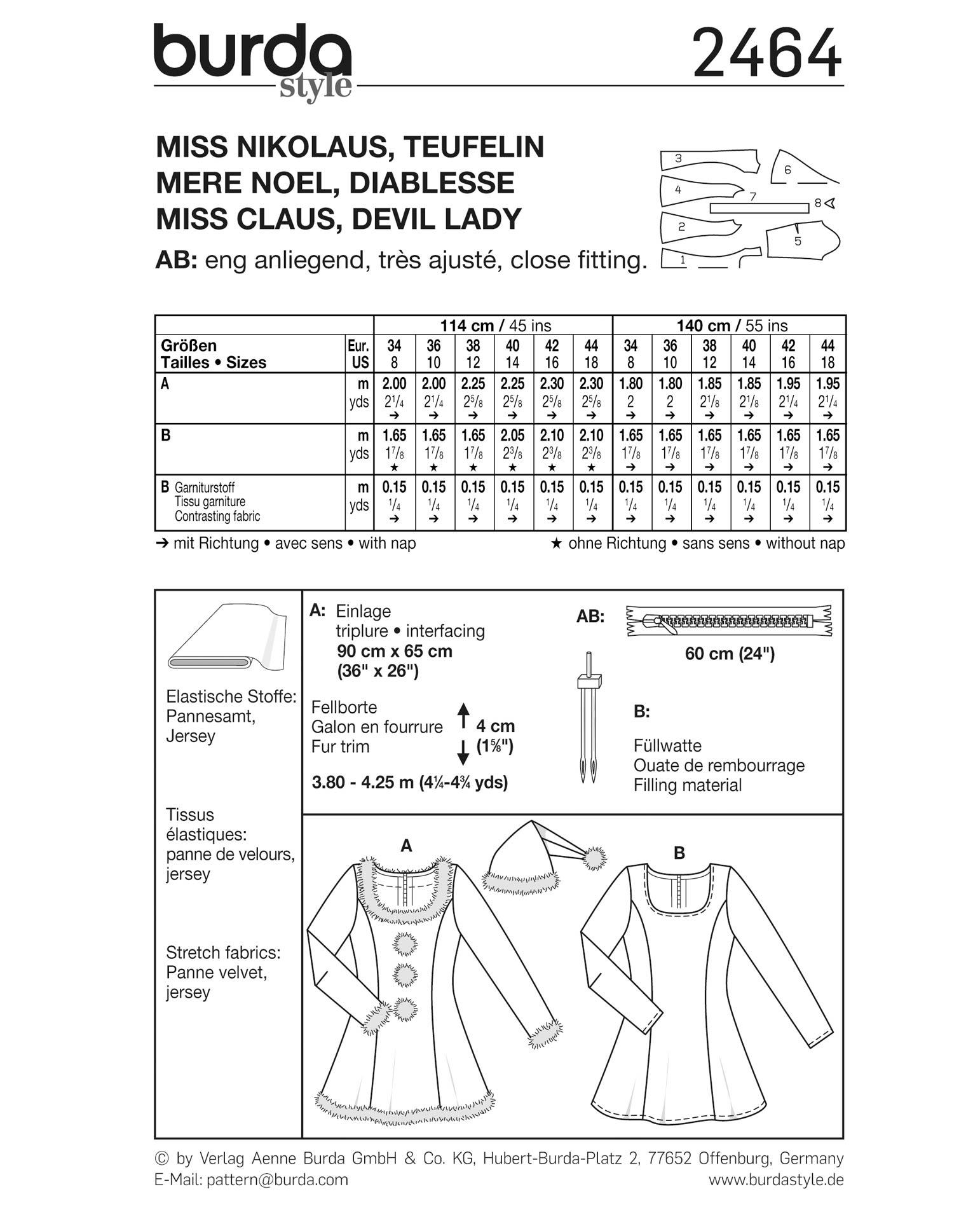 burda Schnittmuster 2464 – Bild 2
