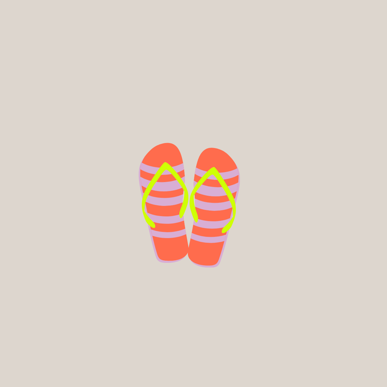 Label Neon Flip Flop