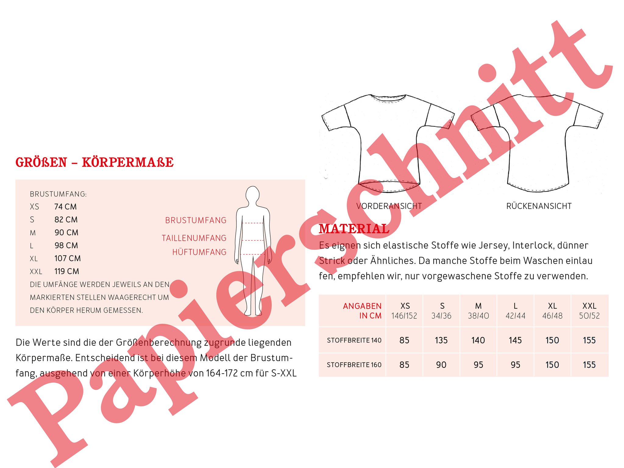 Schnittmuster FRAU KARLA • Sommershirt 3/4-Ärmel STUDIO SCHNITTREIF