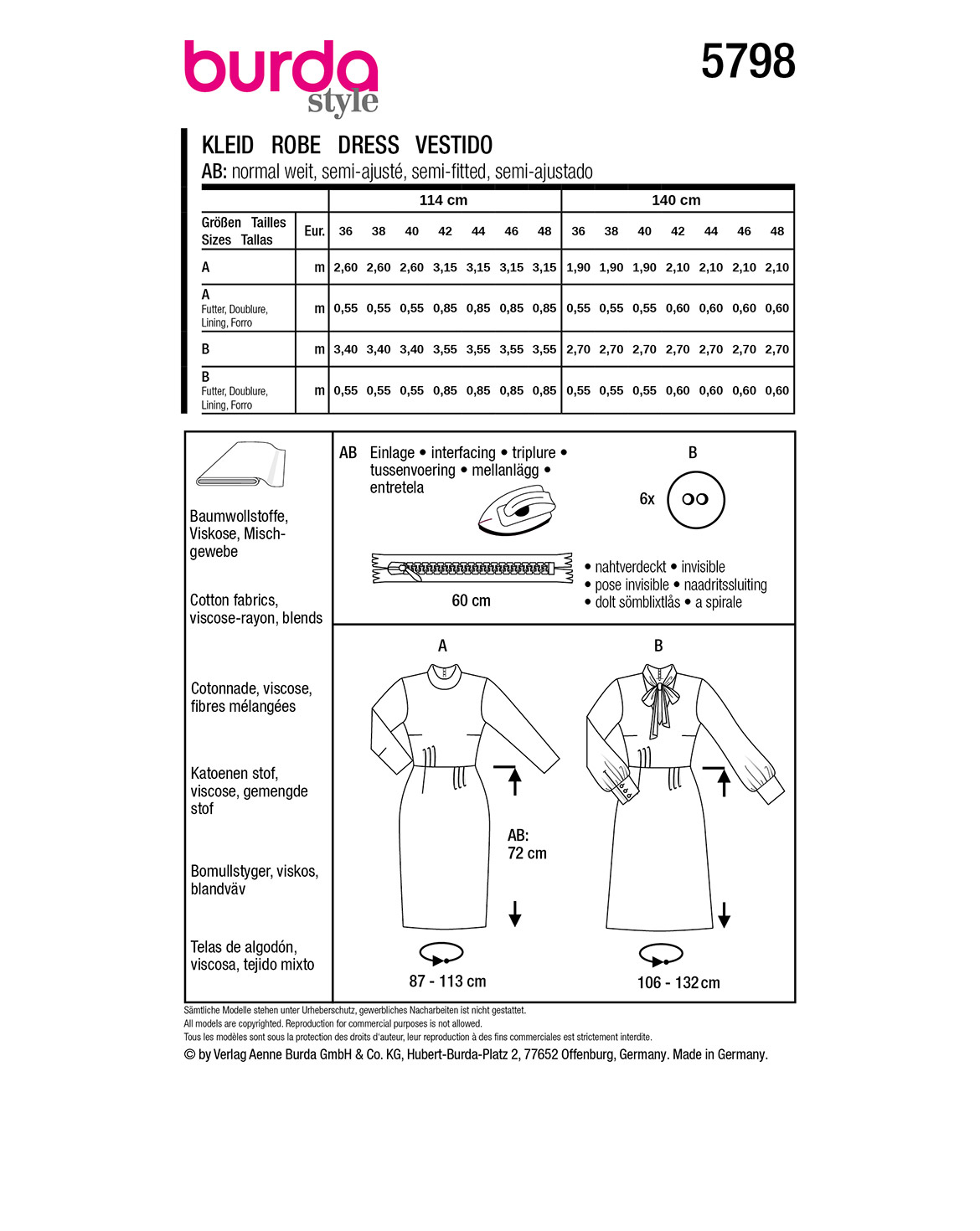 burda Schnittmuster 5798 – Bild 3