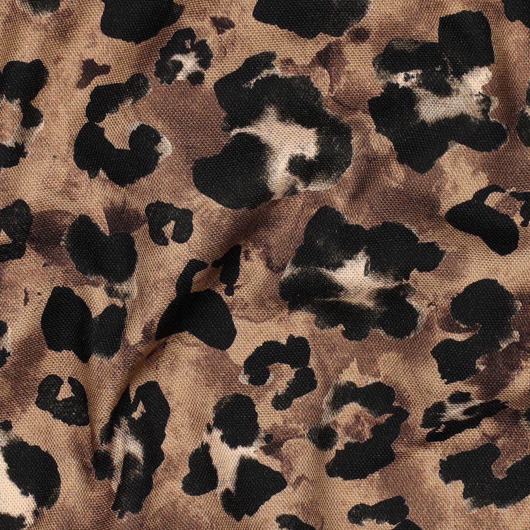 Canvas Stoff – Animal Print / Leo Print  Muster Hellbraun  – Baumwolle