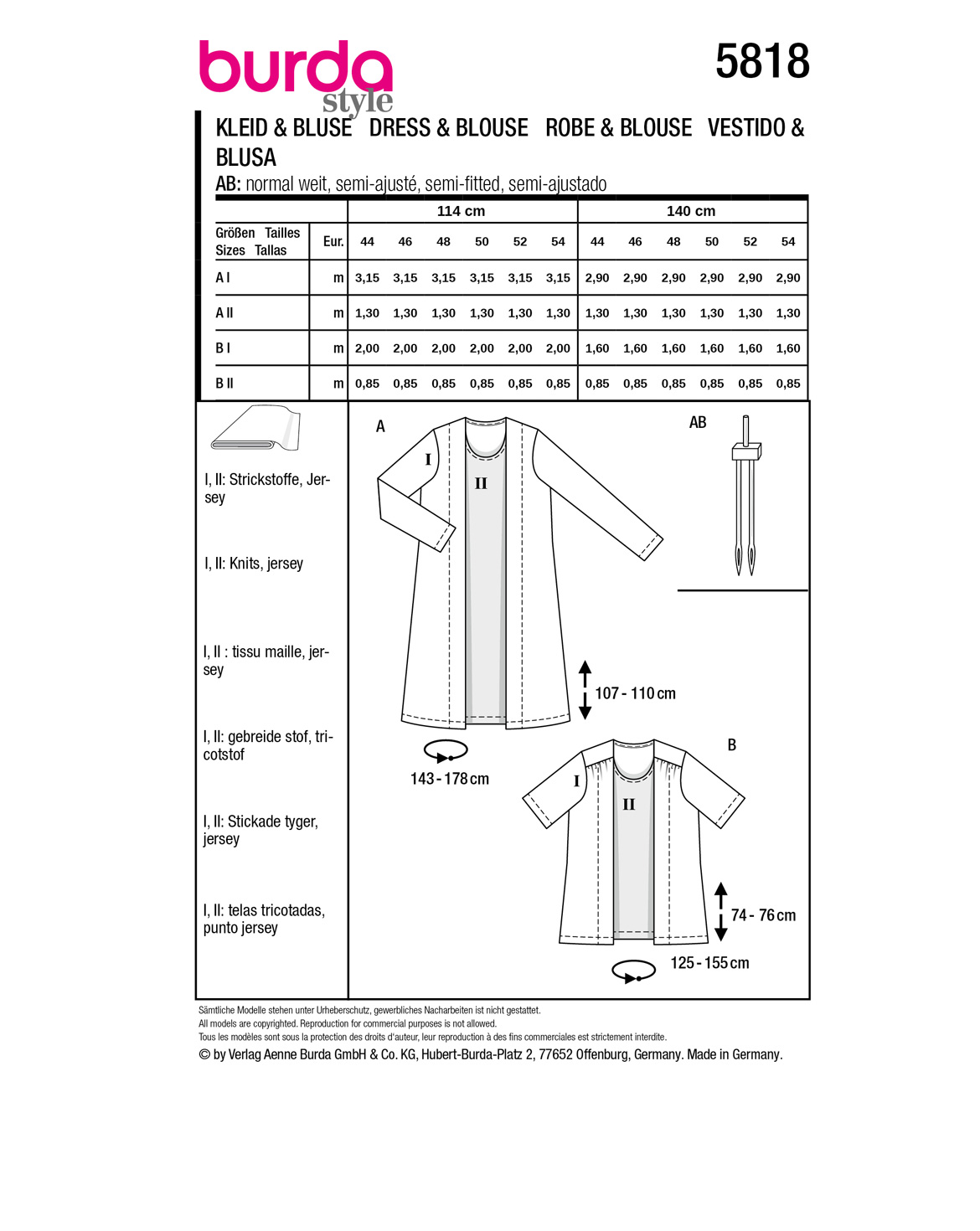 burda Schnittmuster 5818 – Bild 3