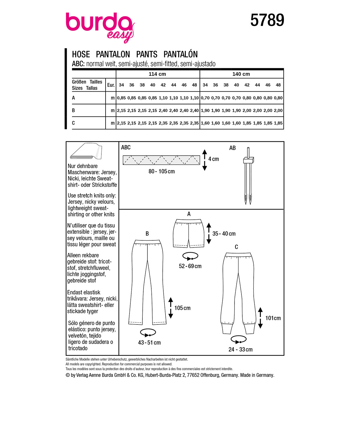 burda Schnittmuster 5789 – Bild 3