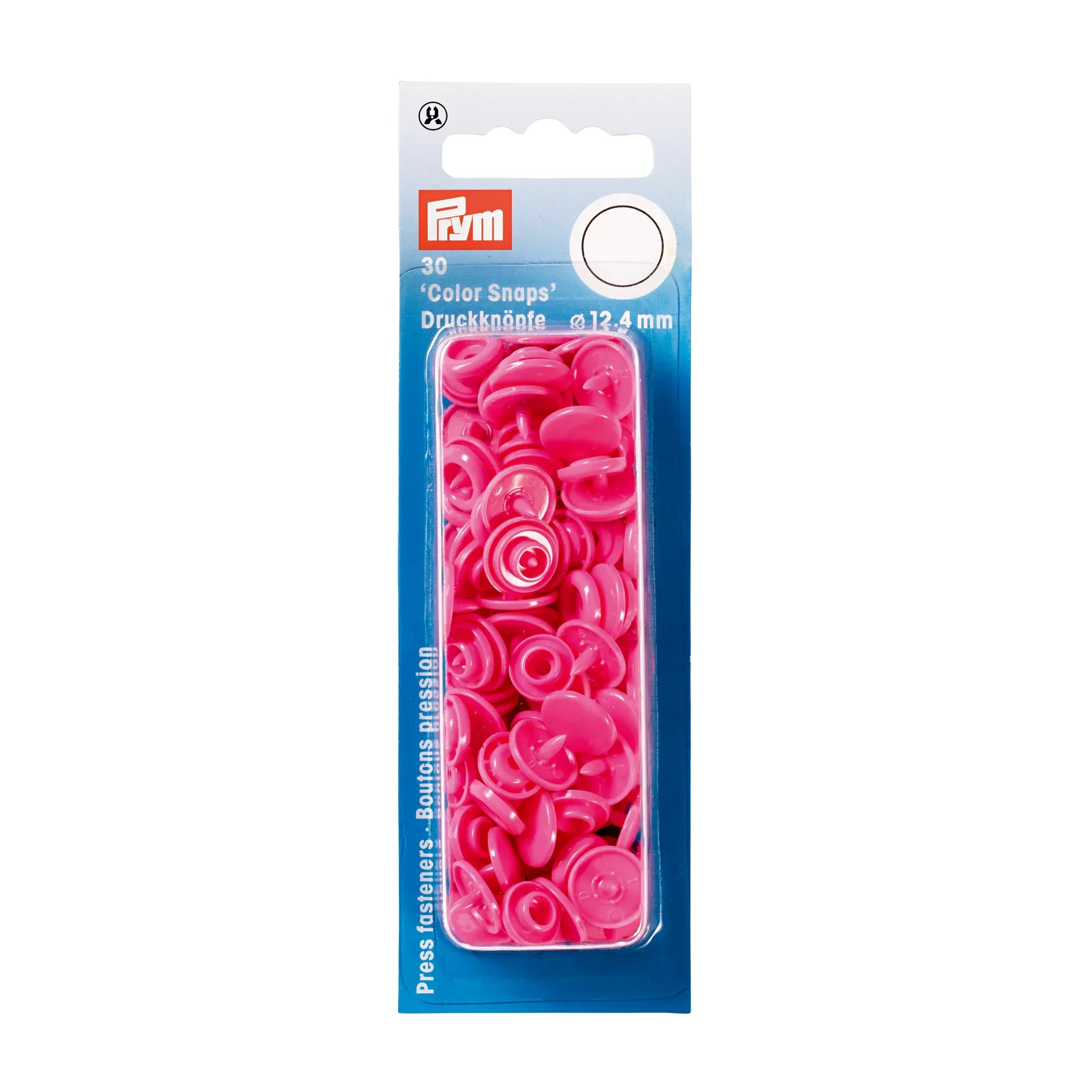 PRYM Nähfrei-Druckknöpfe "Color Snaps" rund 12,4mm pink  393147 – offizielles Prym Produktfoto