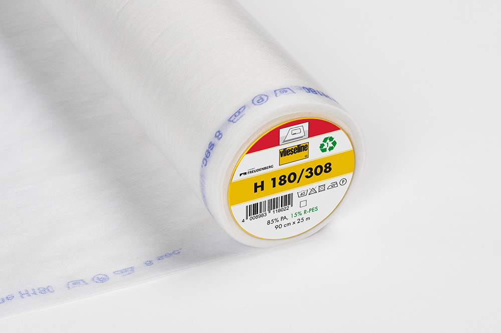 Vlieseline H180 Bügeleinlage weiß, 90 cm, aufbügelbar