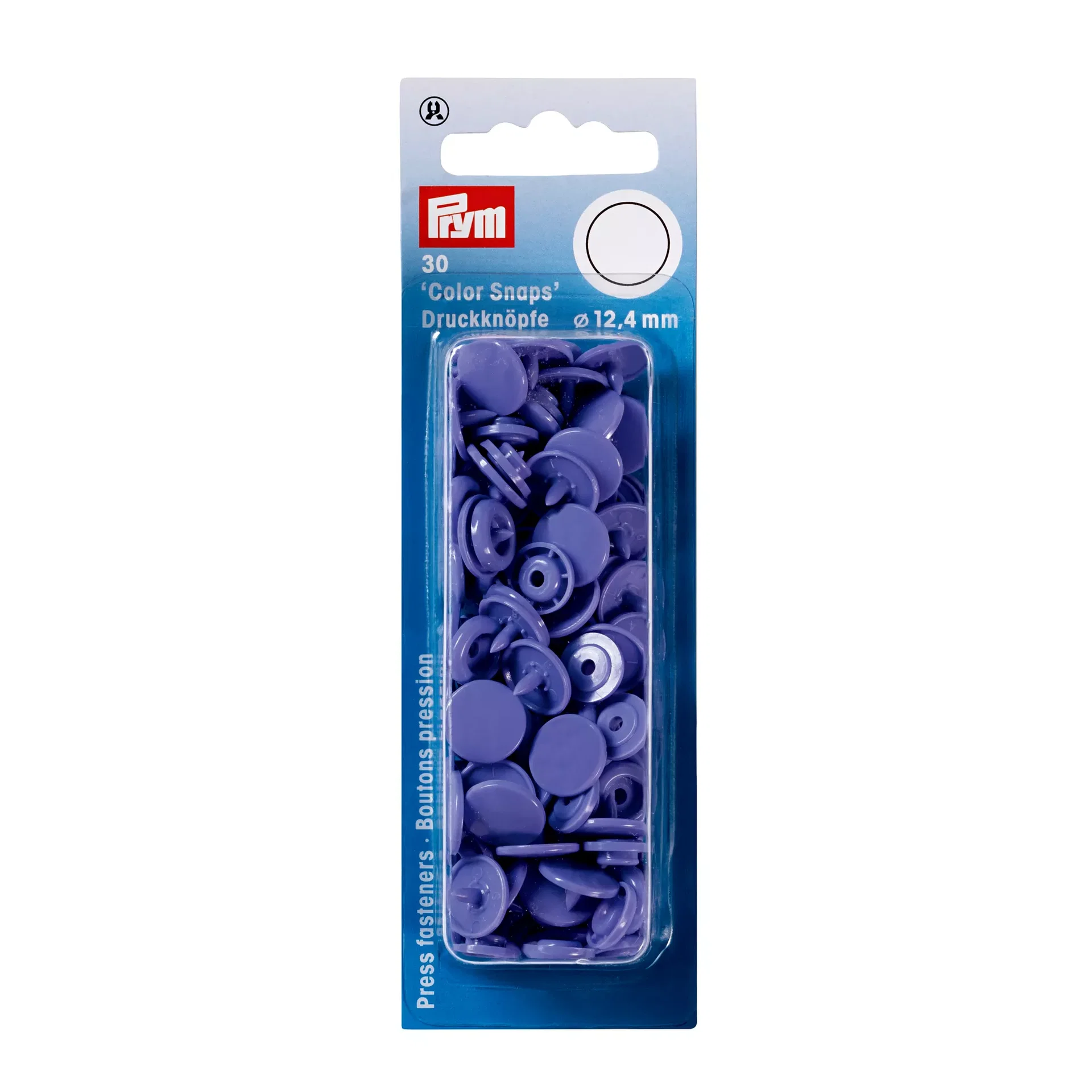 PRYM Nähfrei-Druckknöpfe "Color Snaps" rund 12,4mm flieder  393128 – offizielles Prym Produktfoto
