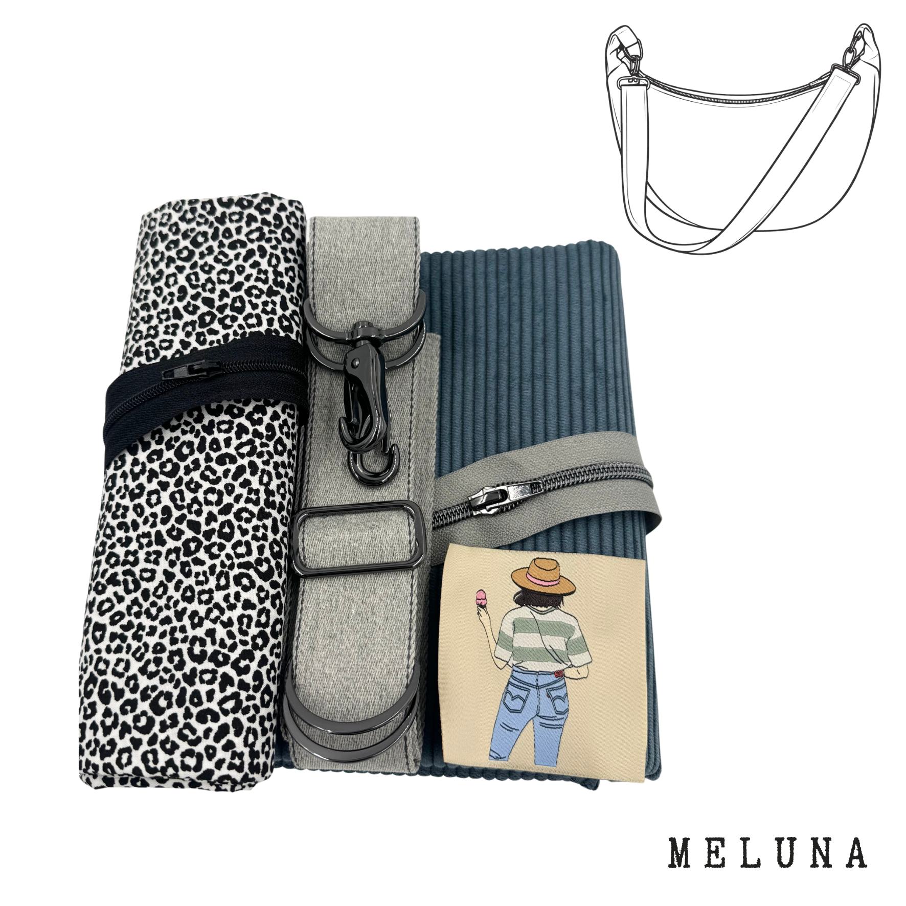 Nähpaket Tasche "MeLuna" aus Cord & Leo