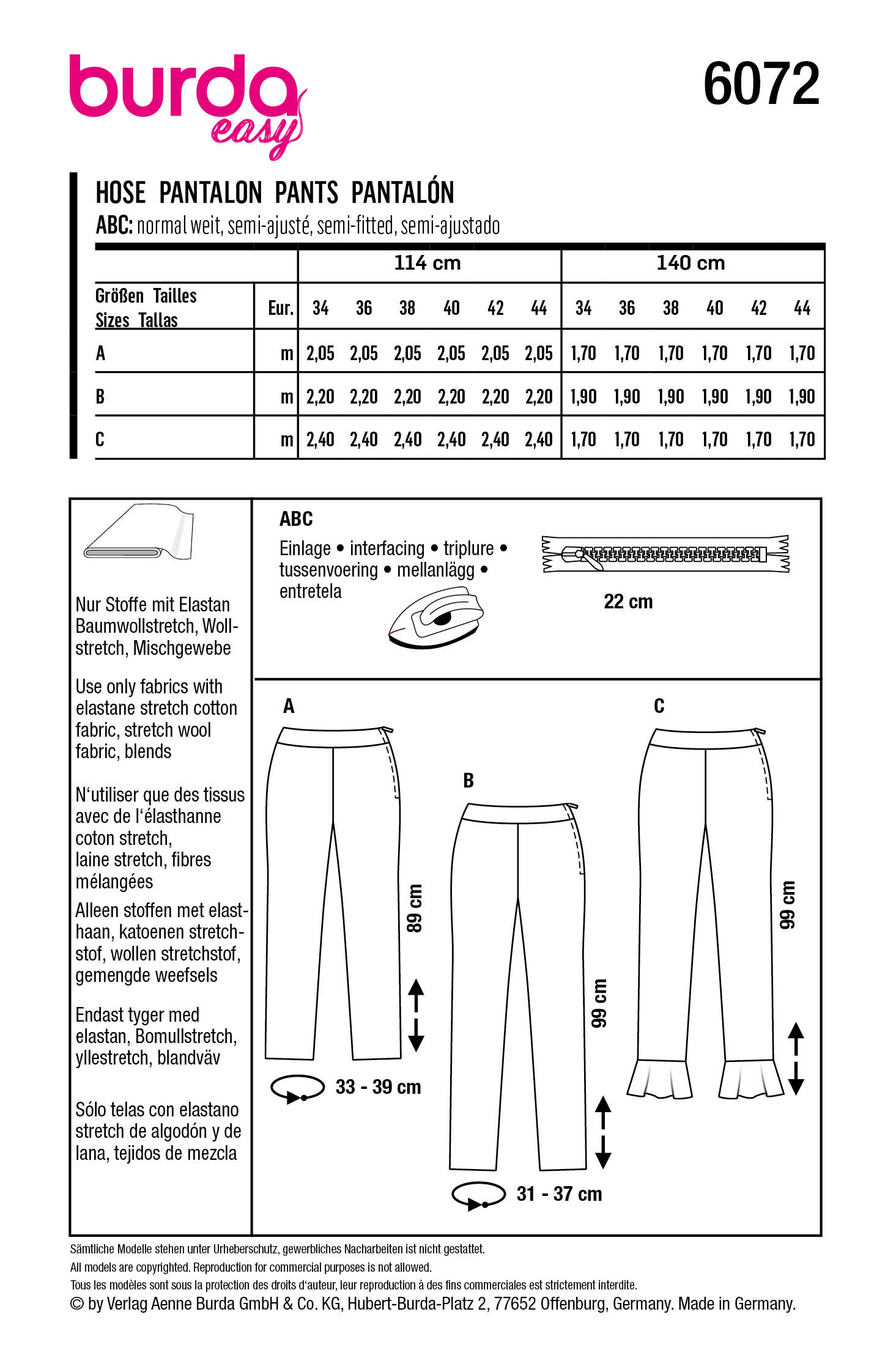 burda Schnittmuster 6072 – Bild 2
