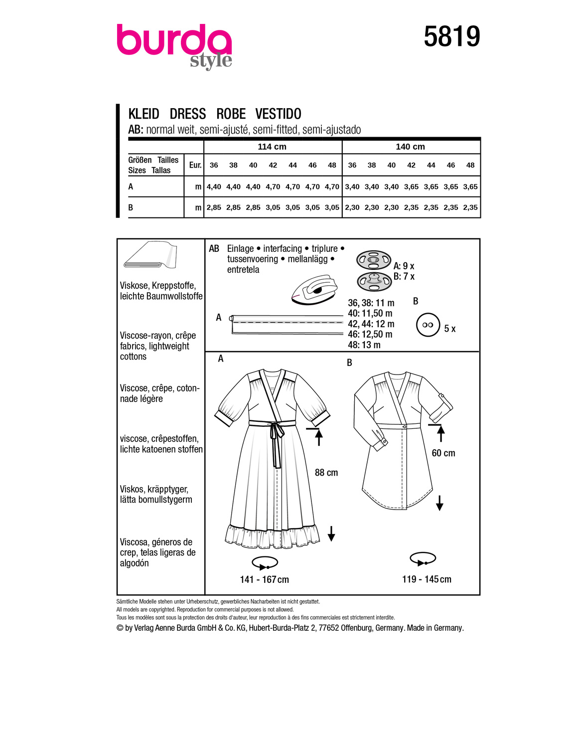 burda Schnittmuster 5819 – Bild 3