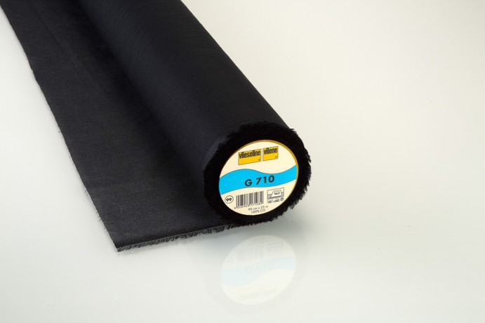 Vlieseline G710 Gewebeeinlage schwarz, 100 % Baumwolle, 90 cm, aufbügelbar