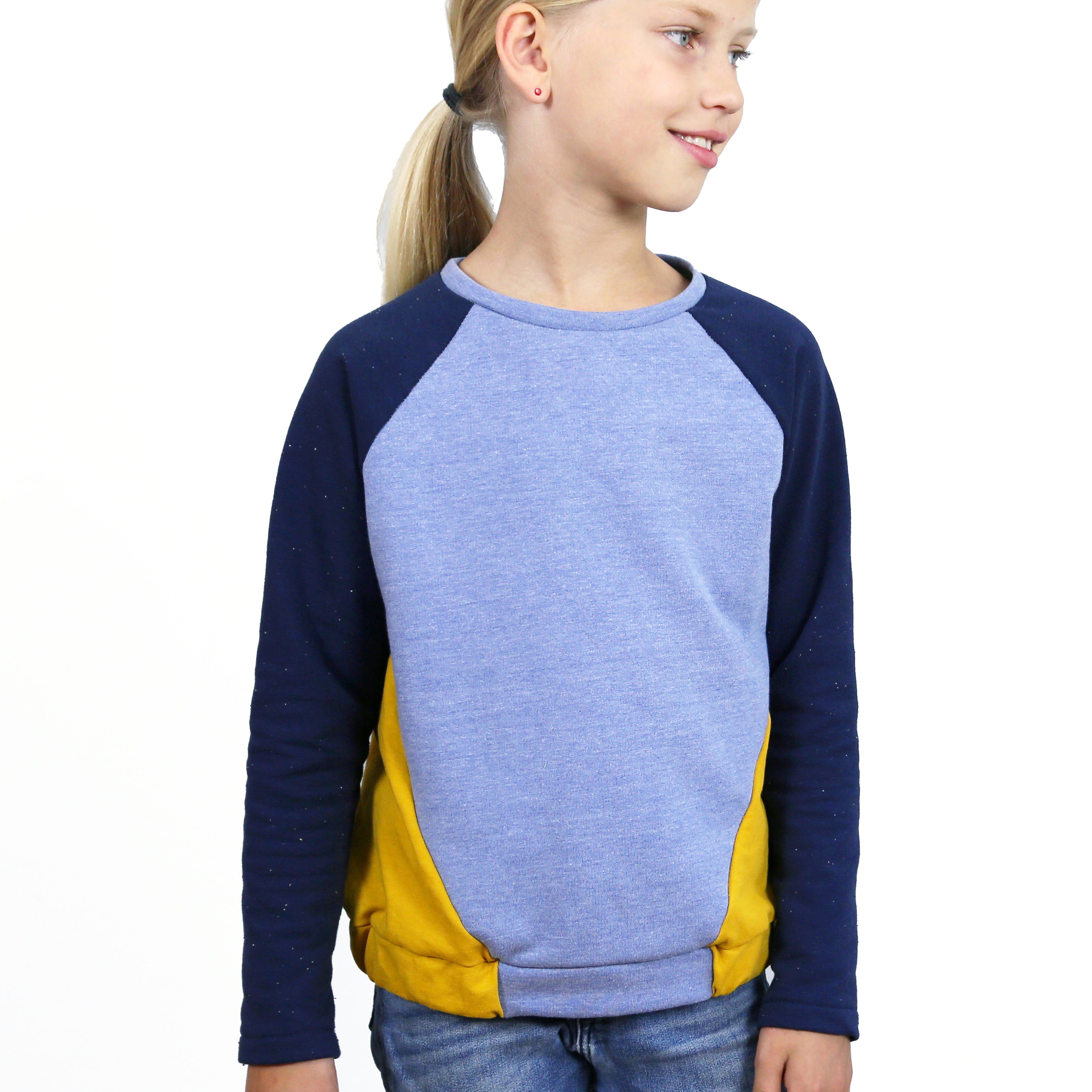 Schnittmuster LILLE – Raglansweater mit schrägen Teilungsnähten, STUDIO SCHNITTREIF