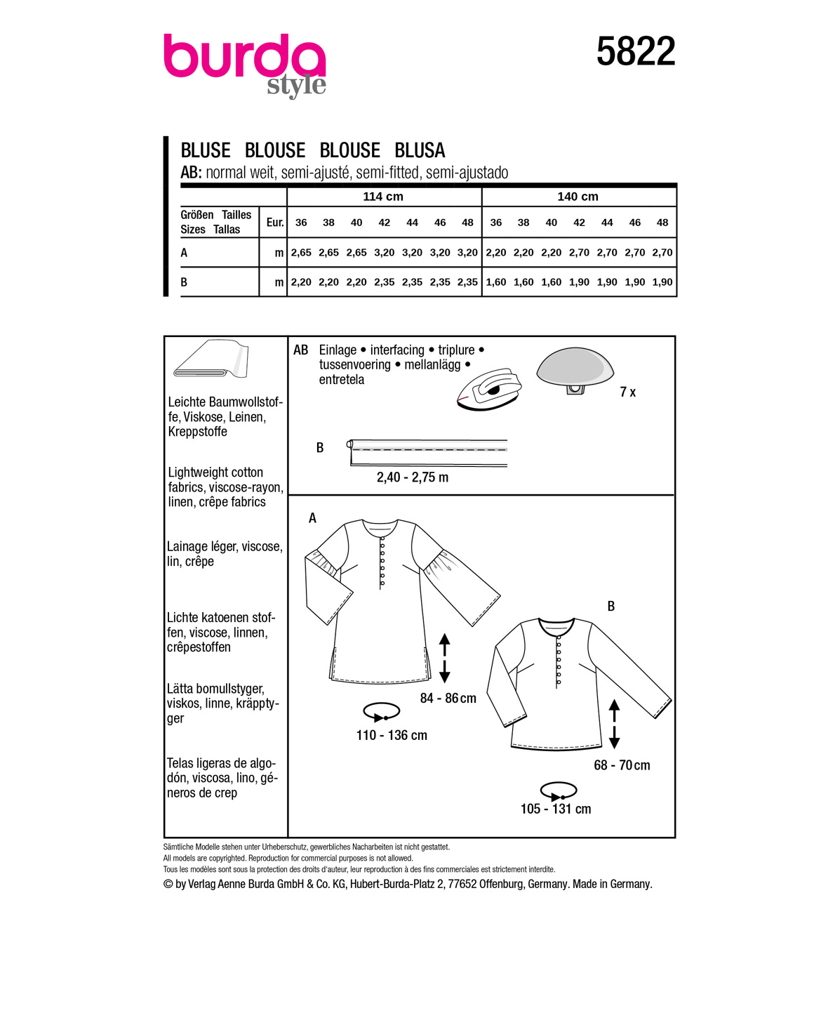 burda Schnittmuster 5822 – Bild 3