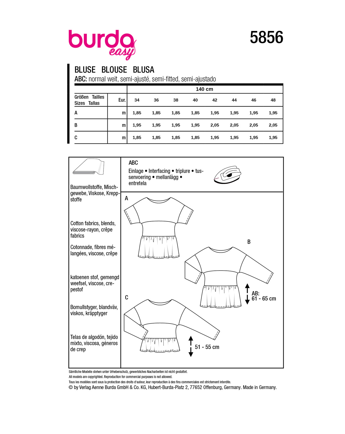 burda Schnittmuster 5856 – Bild 2