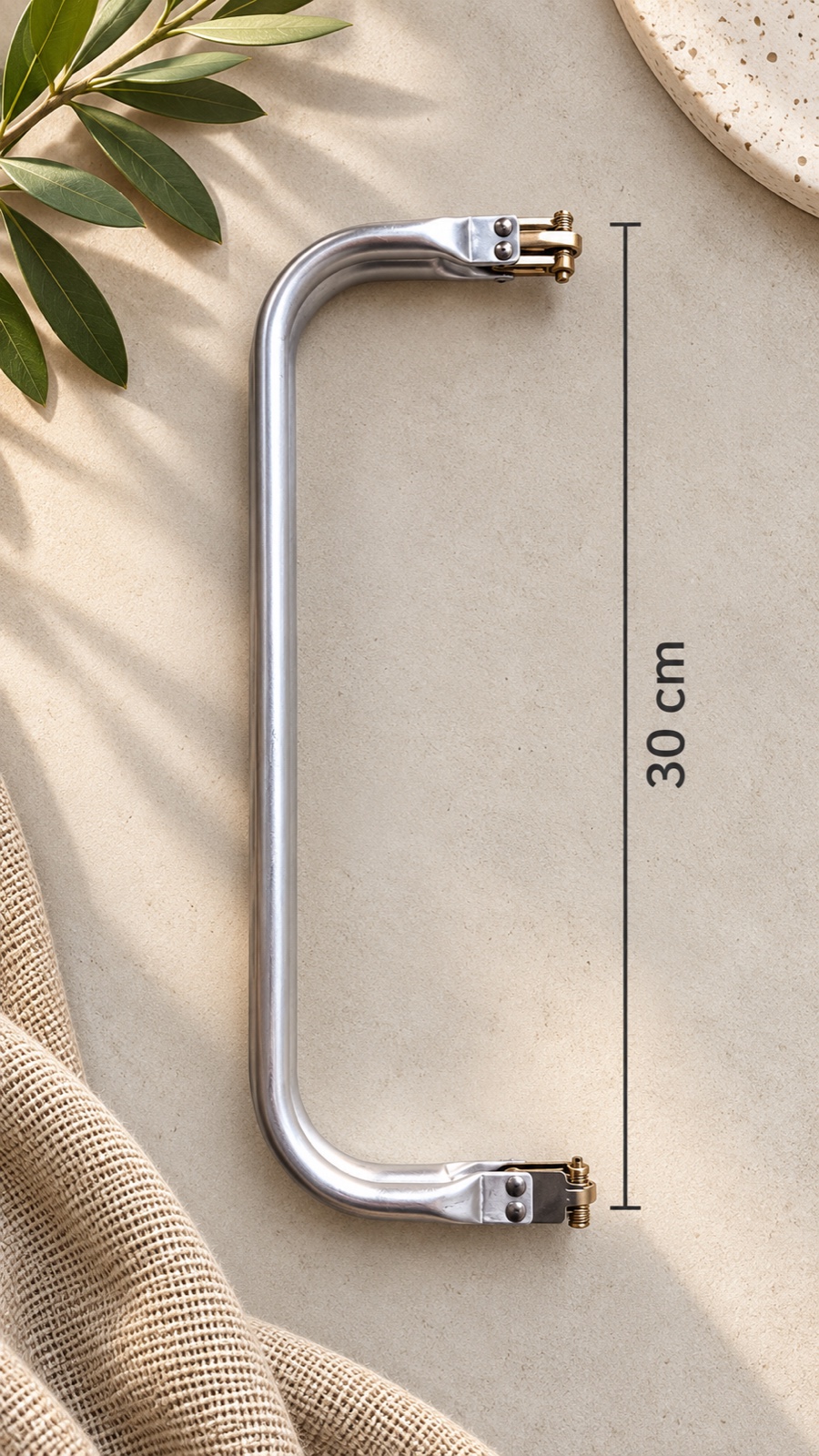 Schnappverschluss Alu 30 cm – Federverschluss aus Aluminium für Taschen