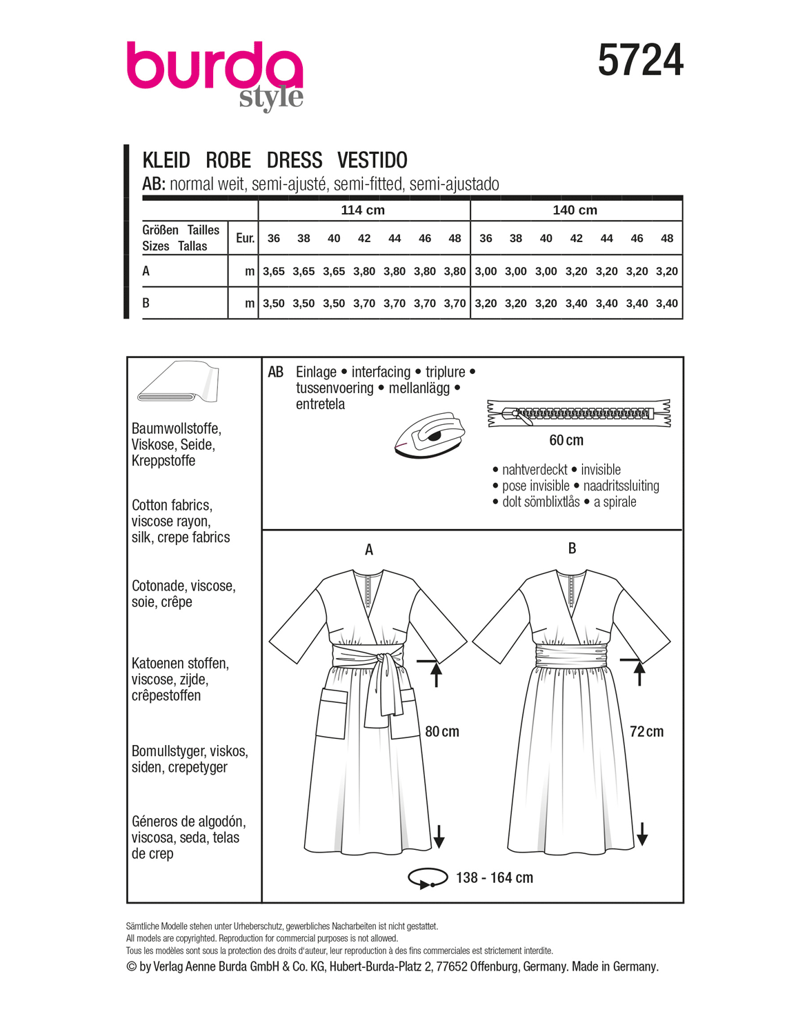 burda Schnittmuster 5724 – Bild 3
