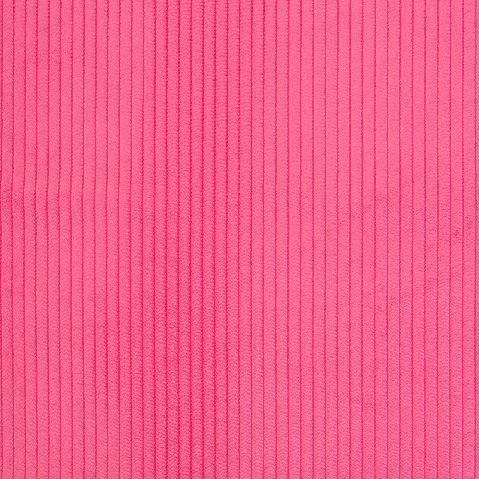 Jumbo Cord Samt Pink – grob gerippter Polyester-Cordsamt