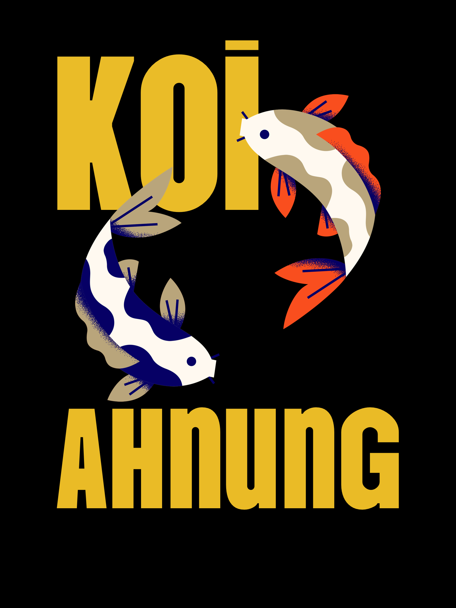 Etikett "Koi Ahnung" zum Aufnähen (70x70mm)