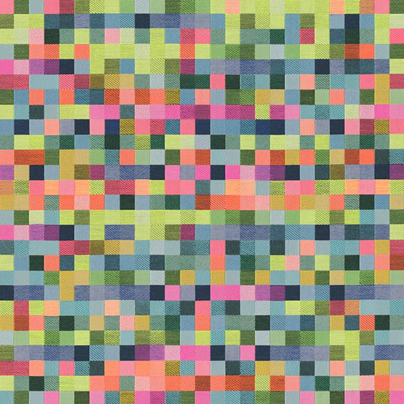 Jacquard Deluxe Neon Pixel – bunter Pixel-Mosaik-Jacquardstoff