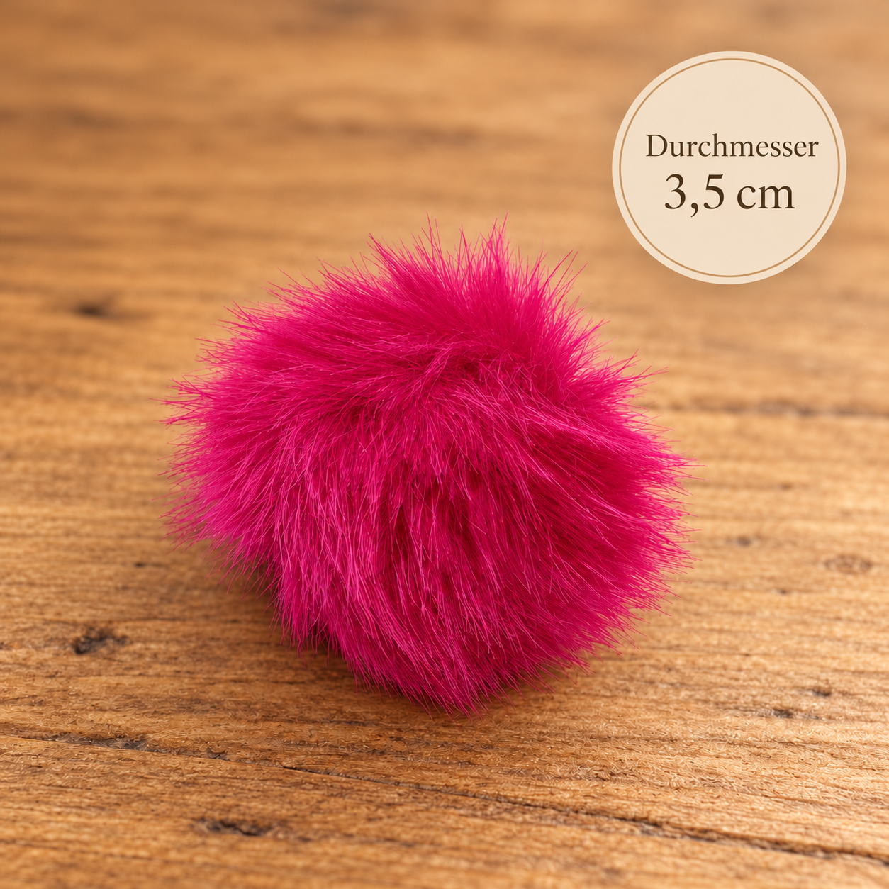 Kunstfell Bommel 3,5 cm Pink