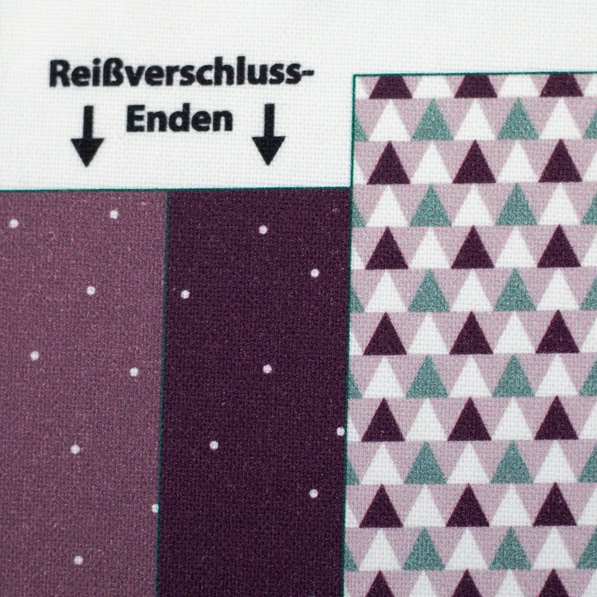 My Sewing Bag Panel grün/lila – DIY Nähutensilien-Tasche Canvas