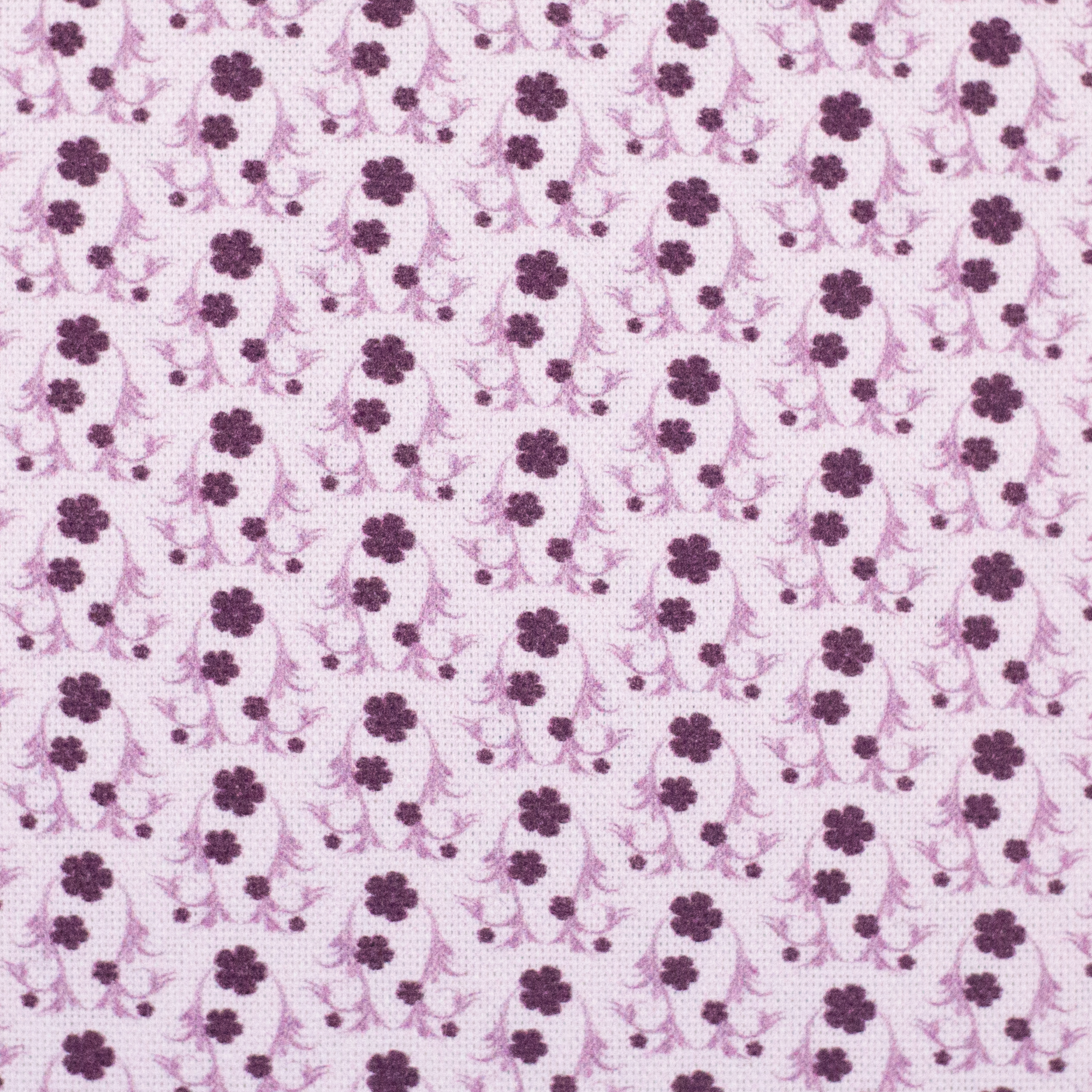 Baumwollstoff Blümchen– ecru/bordeaux