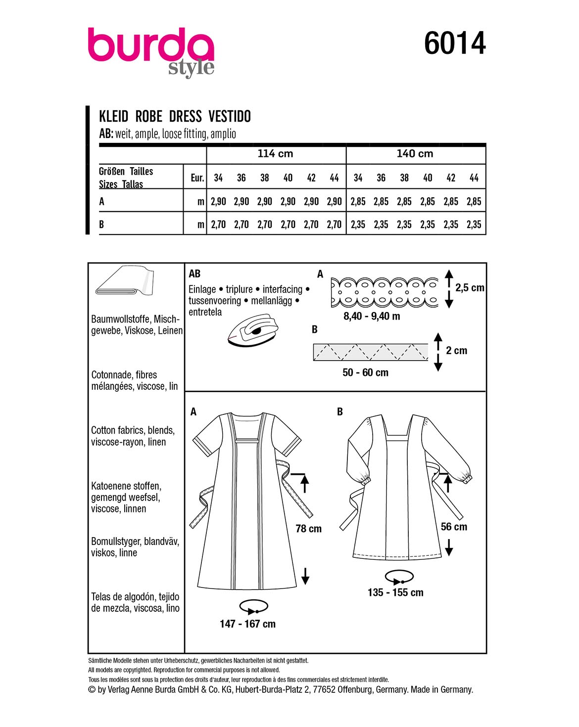 burda Schnittmuster 6014 – Bild 2