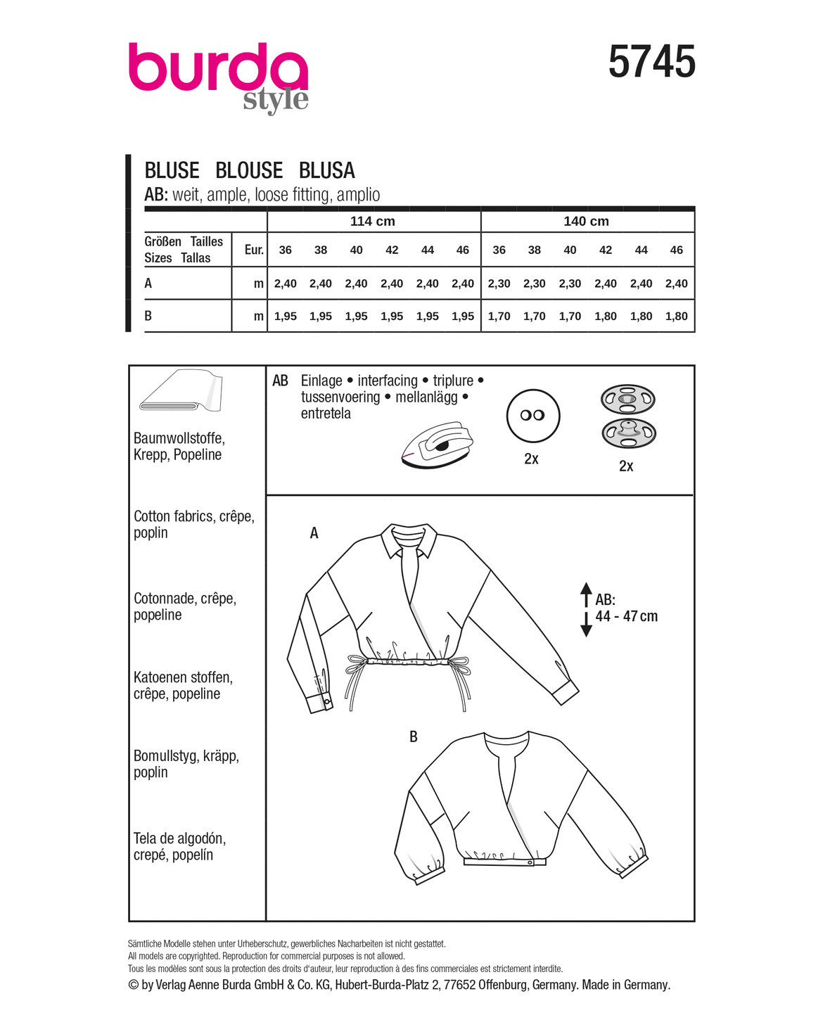 burda Schnittmuster 5745 – Bild 3