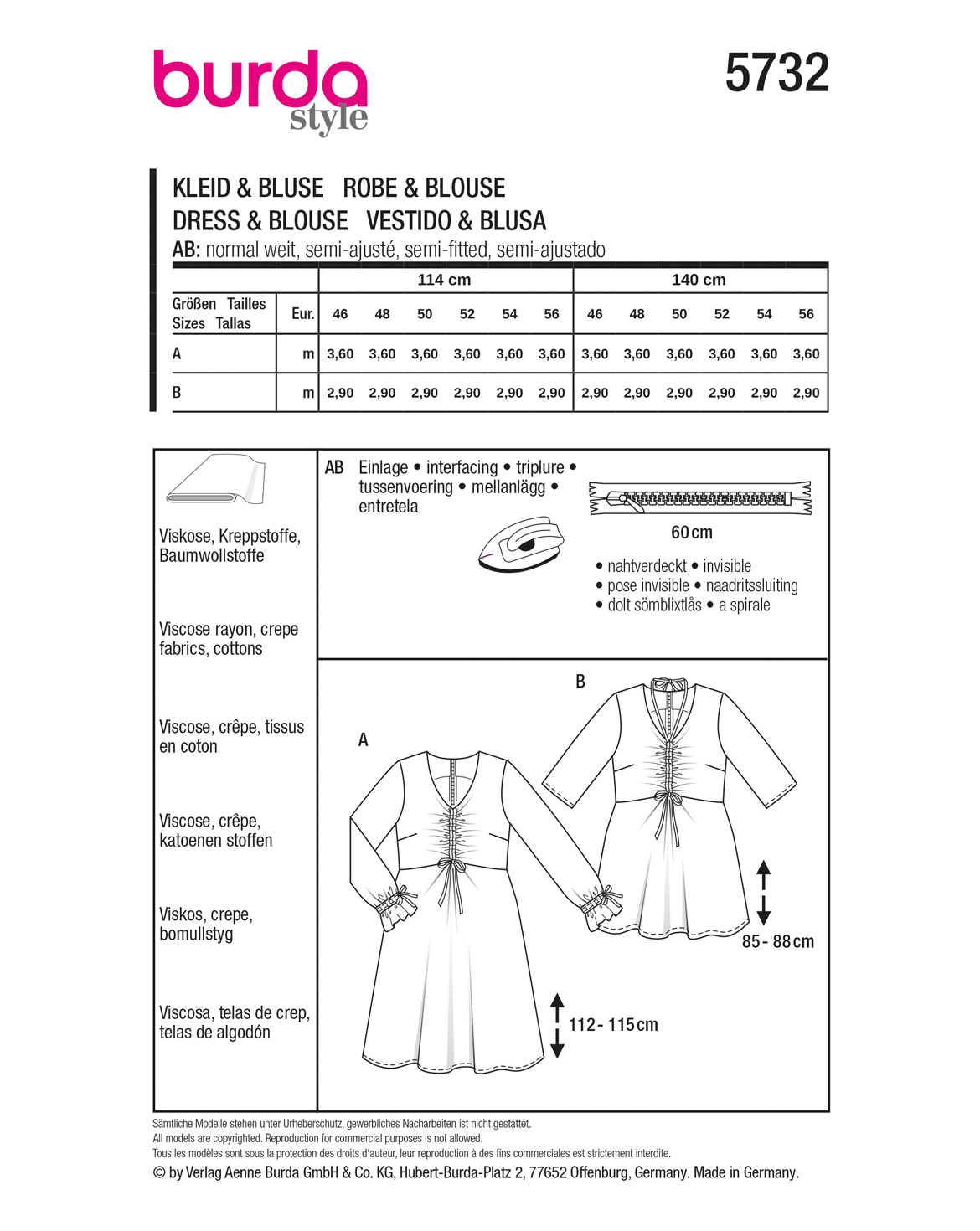 burda Schnittmuster 5732 – Bild 3