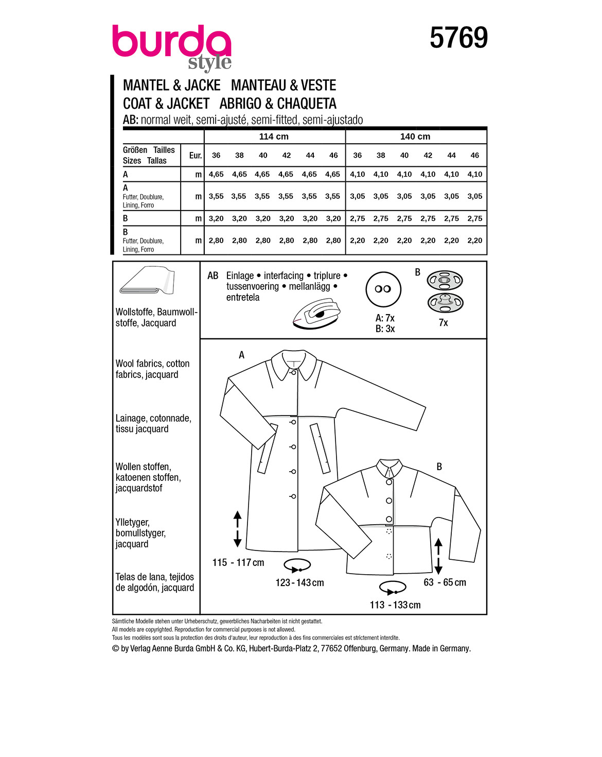 burda Schnittmuster 5769 – Bild 3