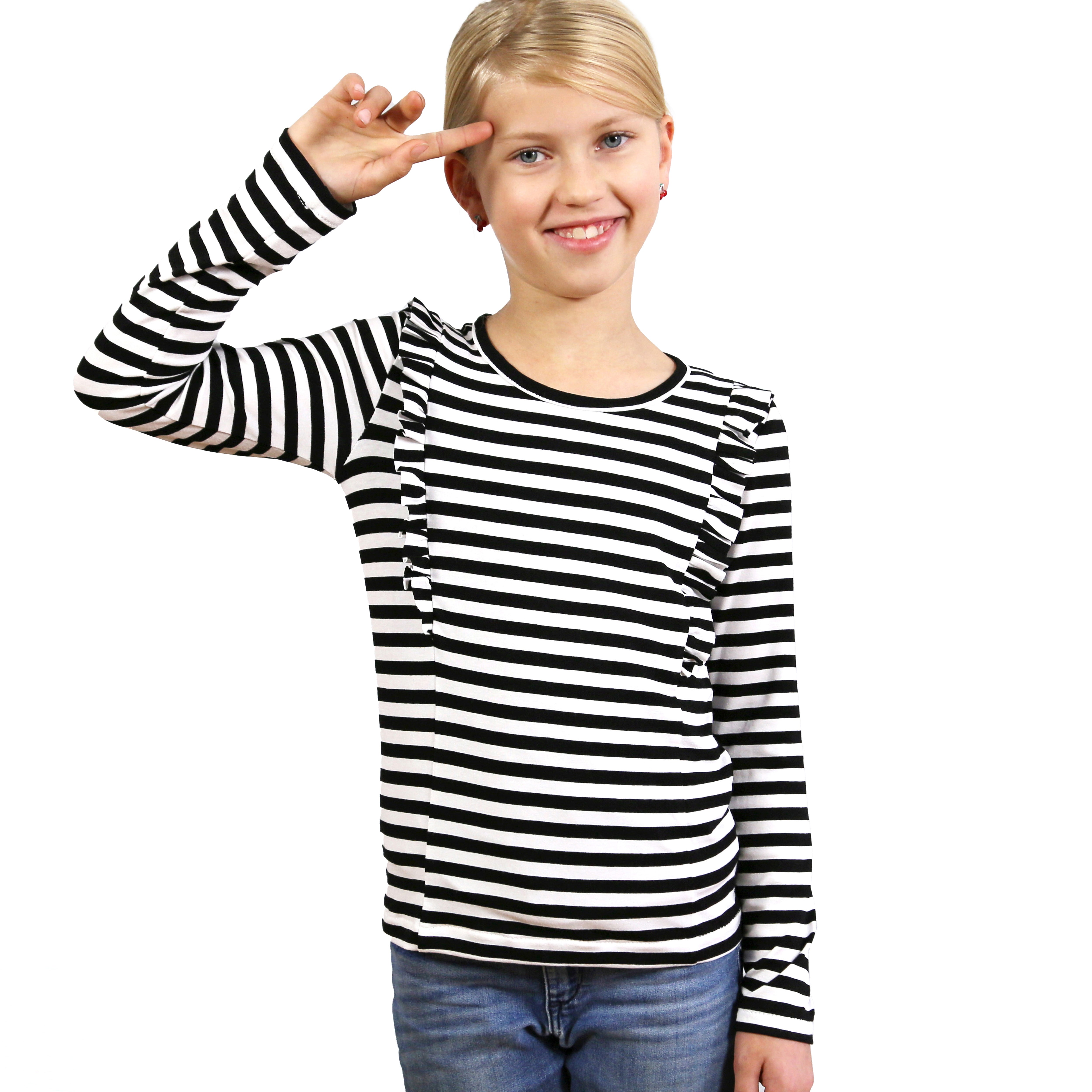 Schnittmuster SARA – Kindershirt mit kleinen Rüschchen, STUDIO SCHNITTREIF