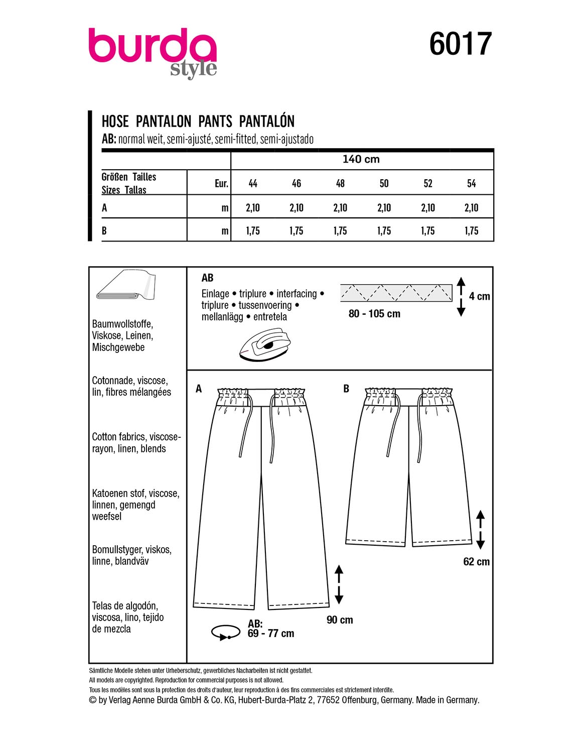 burda Schnittmuster 6017 – Bild 2