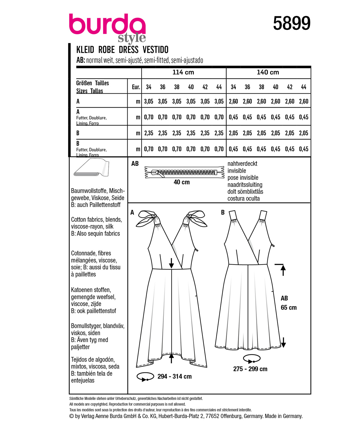 burda Schnittmuster 5899 – Bild 2