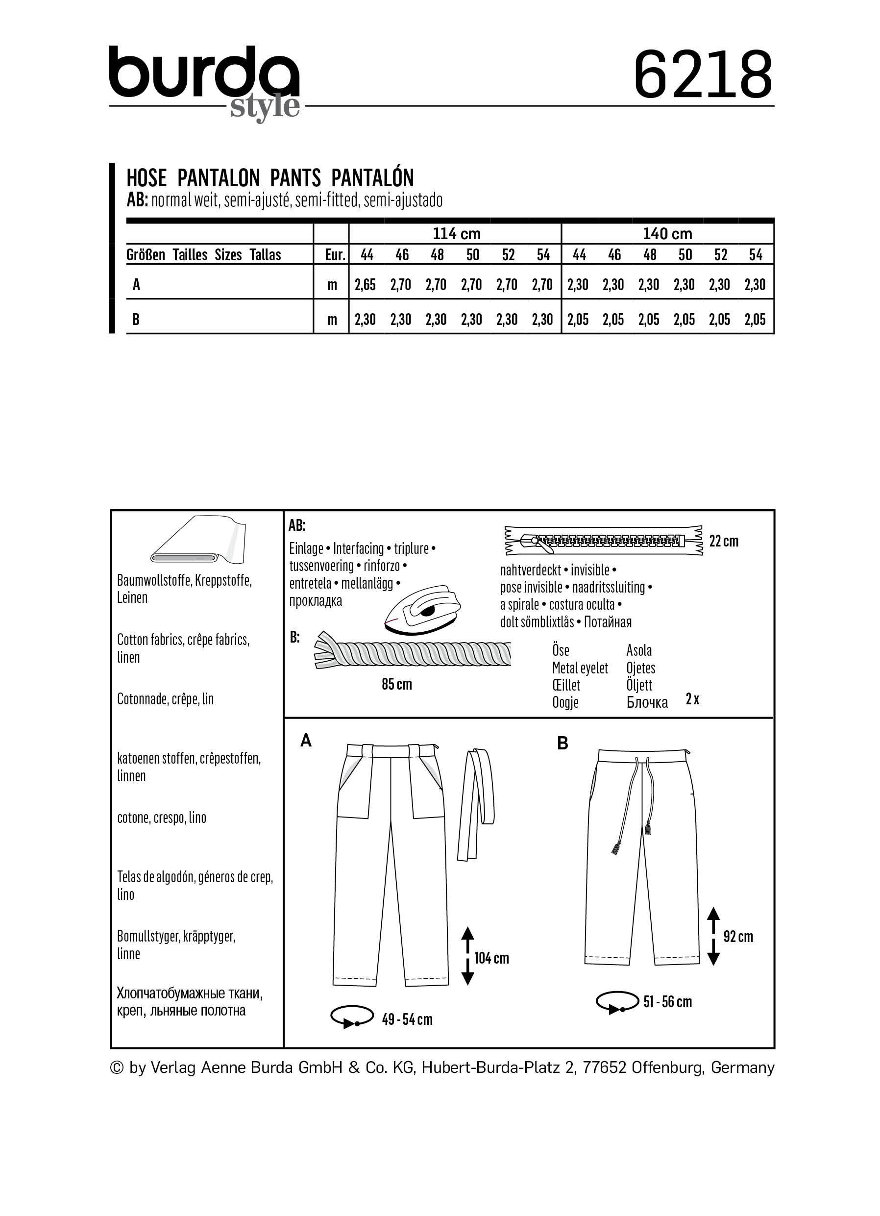 burda Schnittmuster 6218 – Bild 2