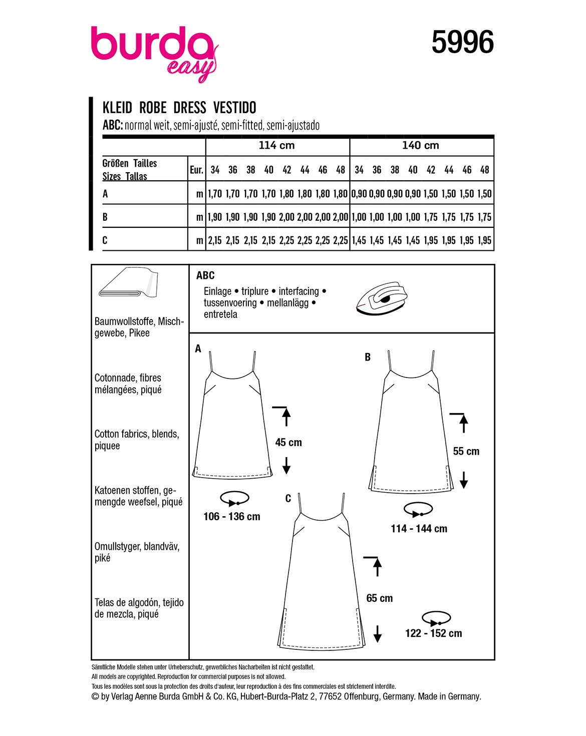 burda Schnittmuster 5996 – Bild 2
