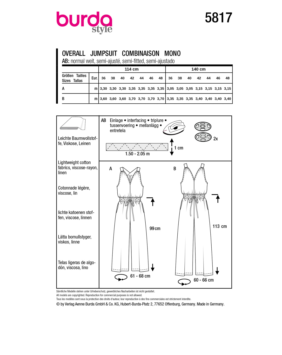 burda Schnittmuster 5817 – Bild 3