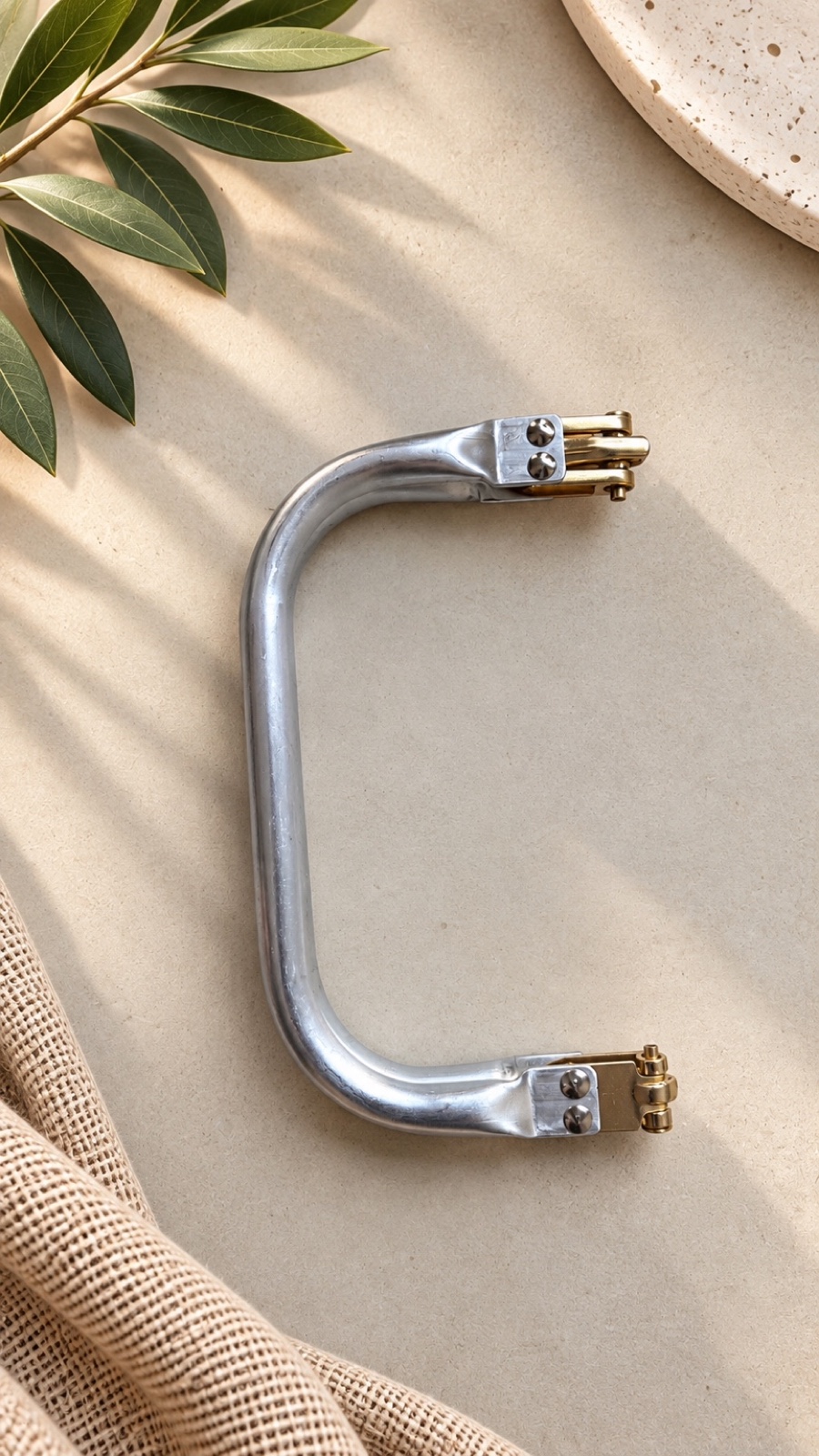 Schnappverschluss Alu 16 cm – Federverschluss aus Aluminium für Taschen