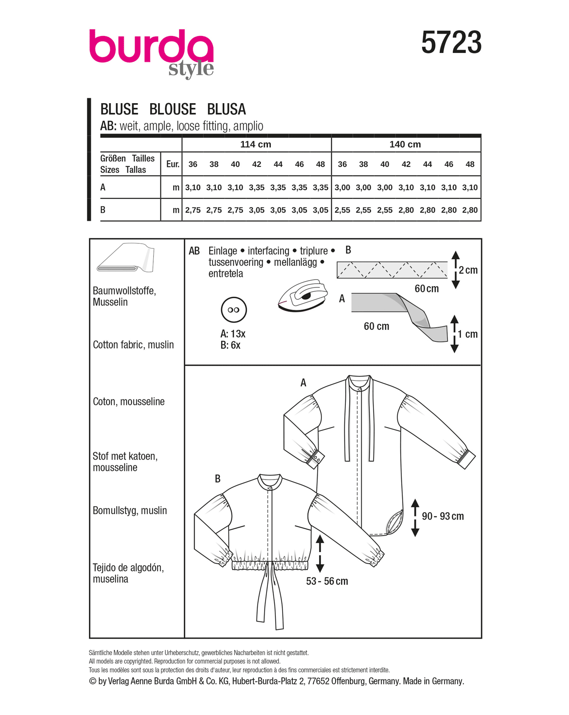 burda Schnittmuster 5723 – Bild 3