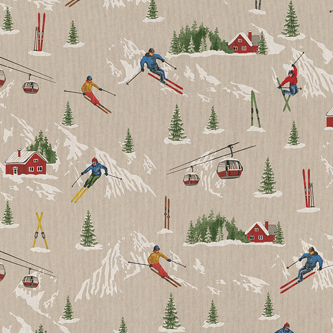 Canvas Berge skifahren