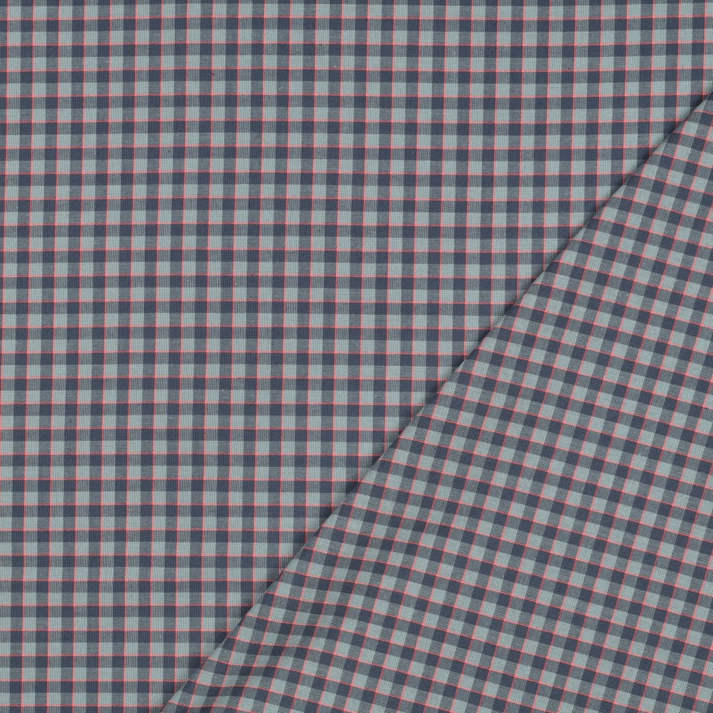 Baumwollstoff – garngefärbte Karos Teal