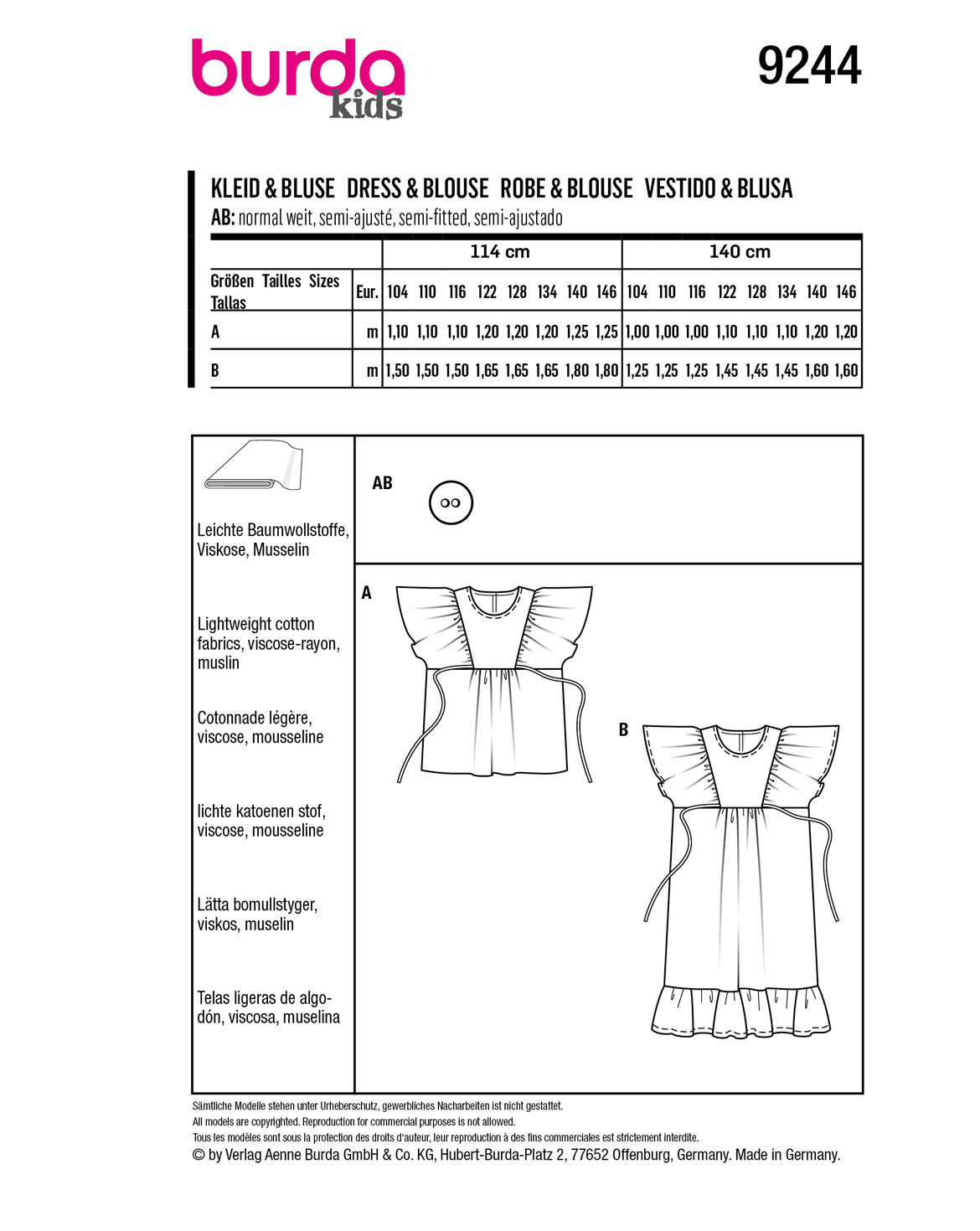 burda Schnittmuster 9244 – Bild 2