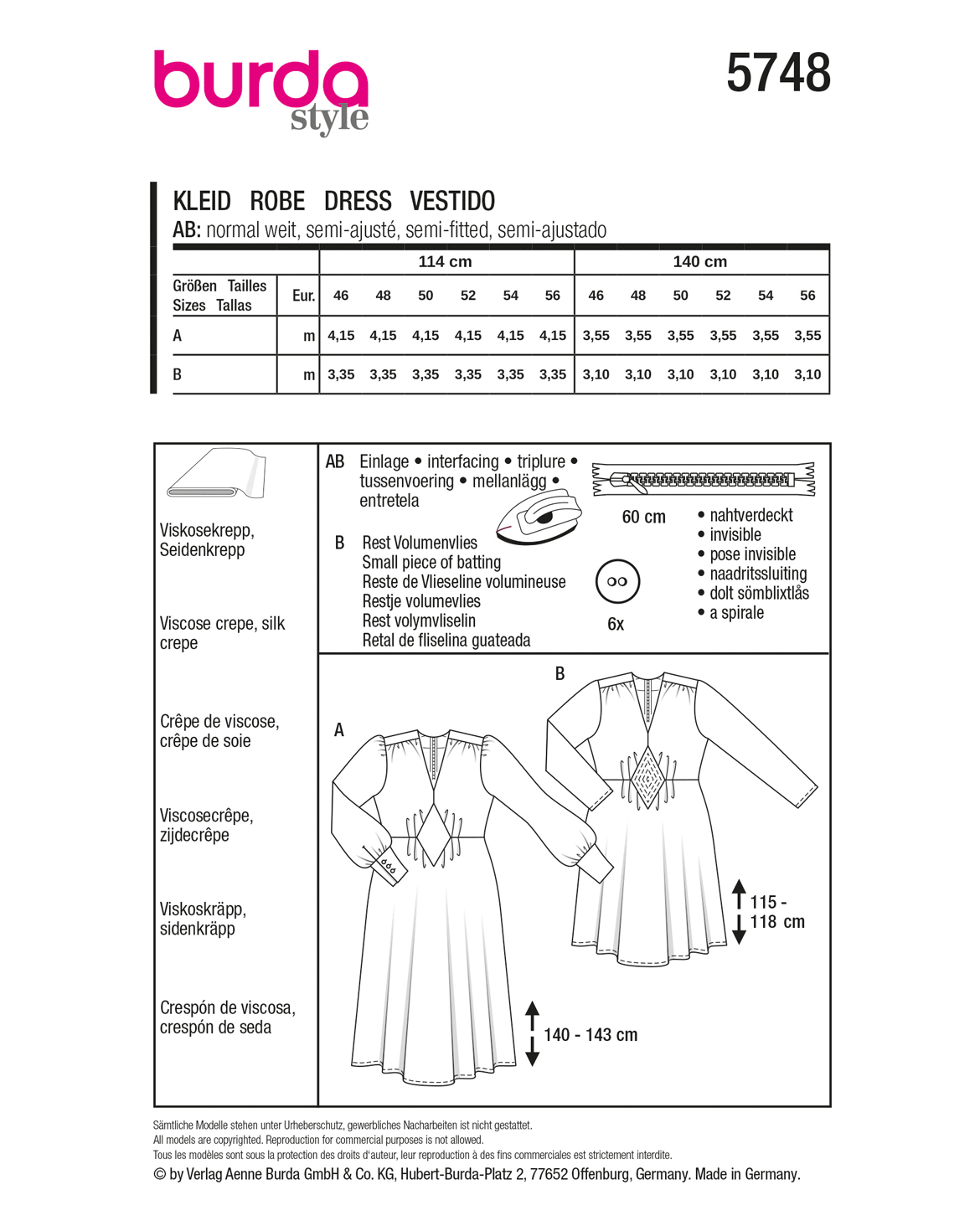 burda Schnittmuster 5748 – Bild 3