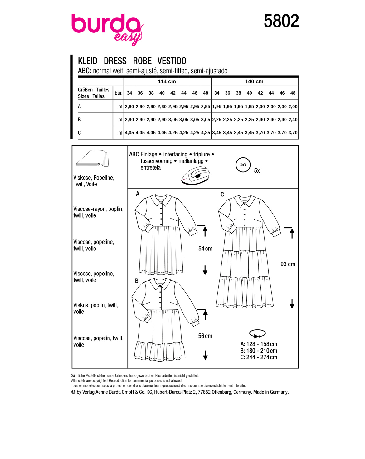 burda Schnittmuster 5802 – Bild 3
