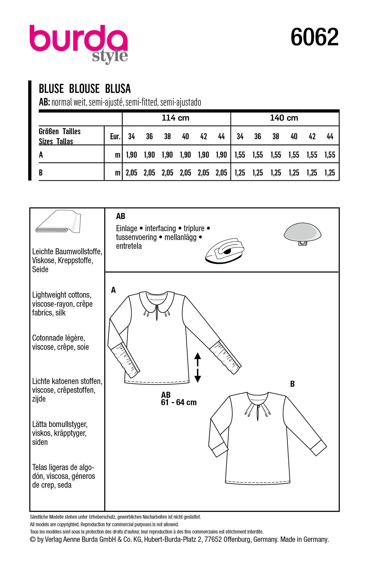 burda Schnittmuster 6062 – Bild 2