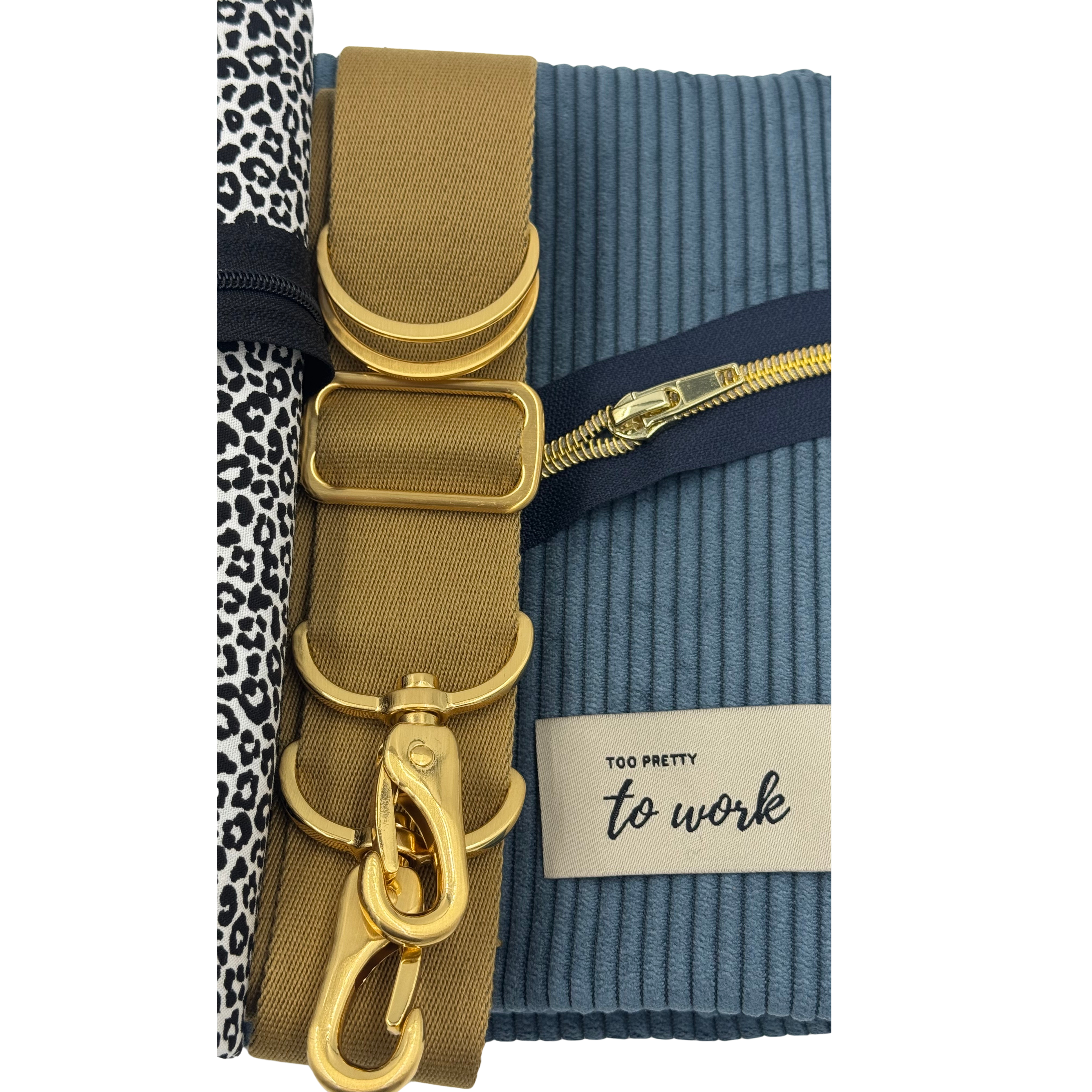 Nähpaket Tasche "MeLuna" aus Cord & Leo Gold 