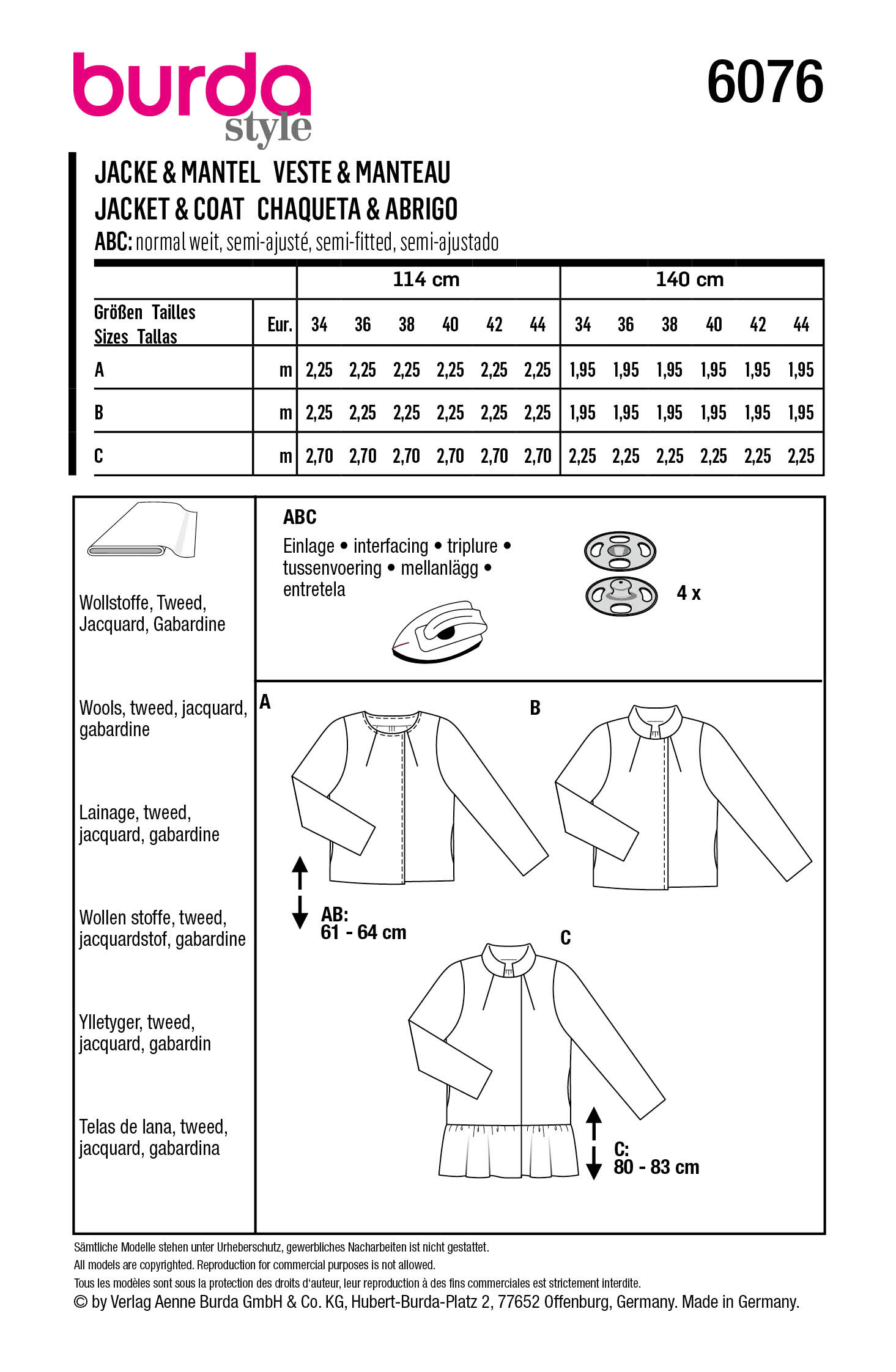 burda Schnittmuster 6076 – Bild 2