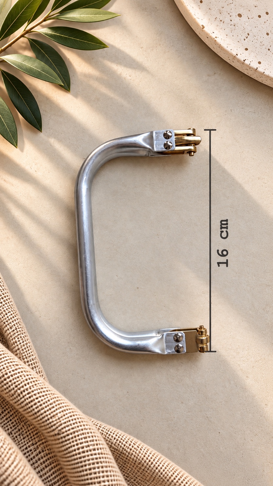Schnappverschluss Alu 16 cm – Federverschluss aus Aluminium für Taschen