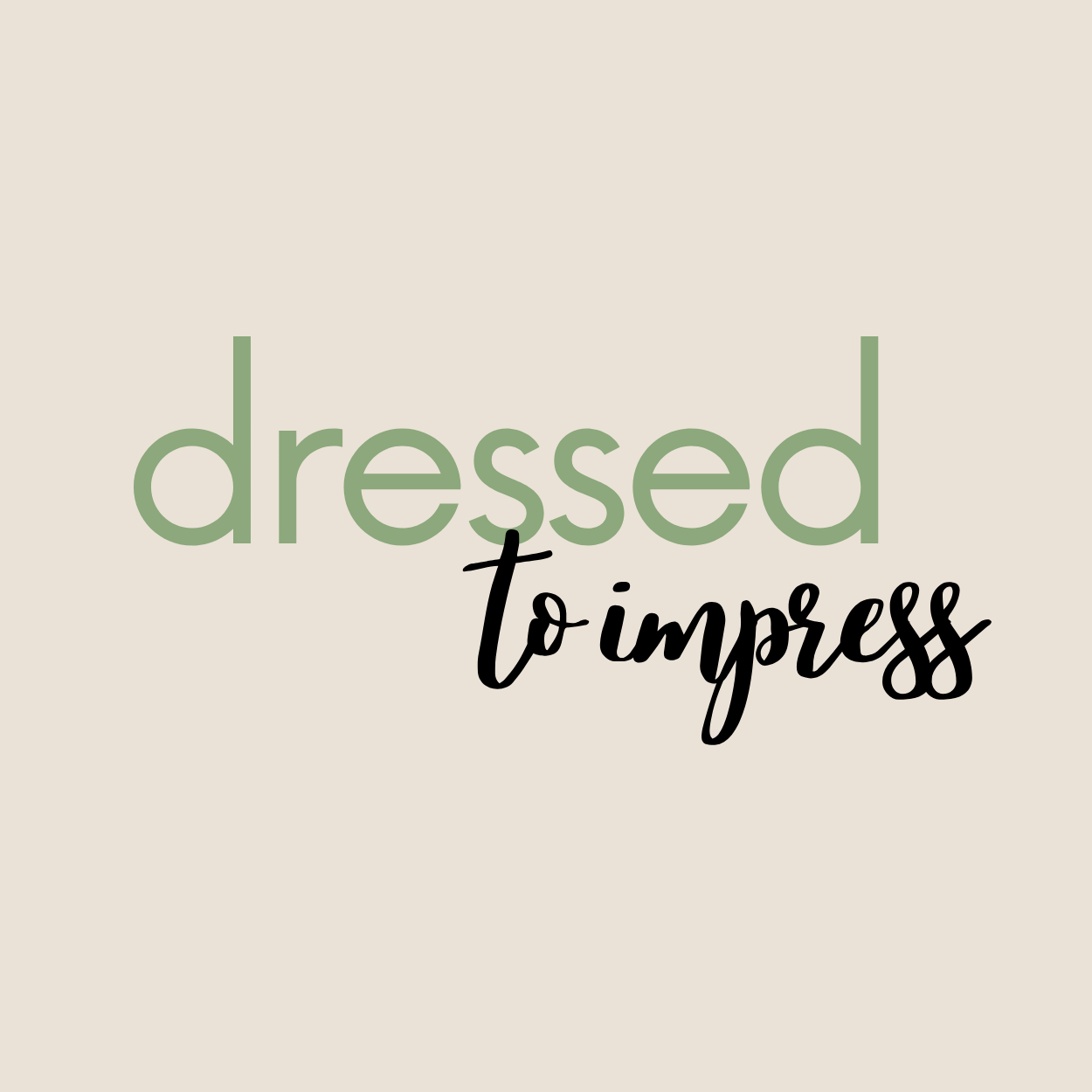 Weblabel Dressed to impress – gewebtes Etikett