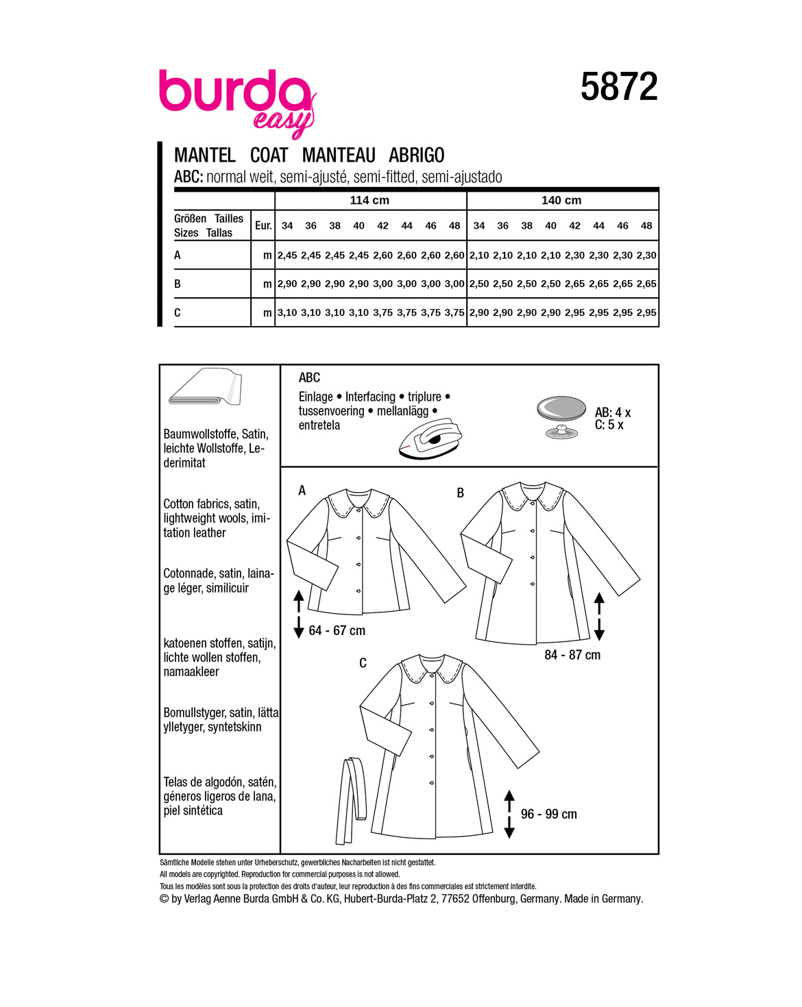 burda Schnittmuster 5872 – Bild 2