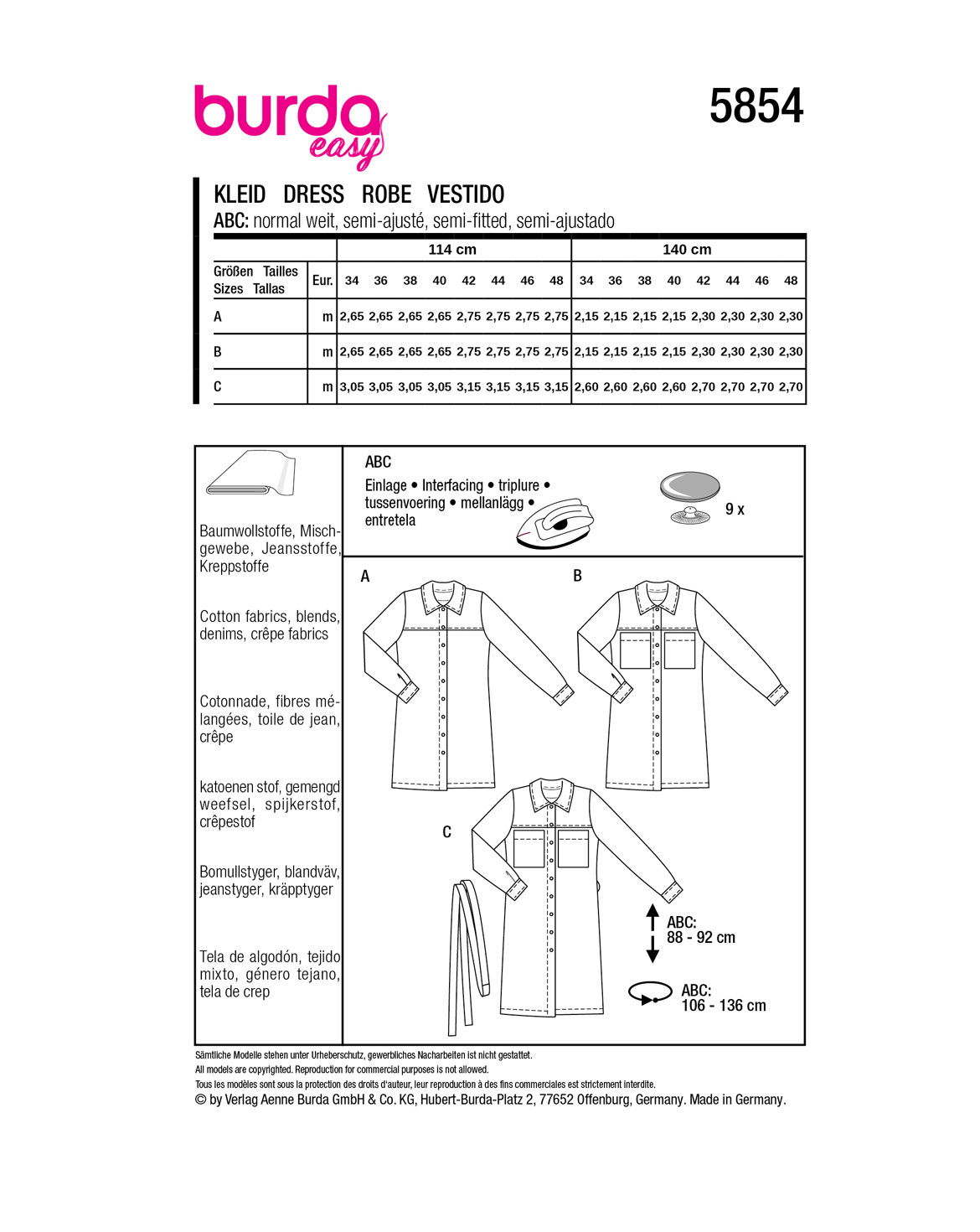 burda Schnittmuster 5854 – Bild 2